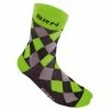 BERNARDI Calzini BRN A Scacchi Verde Fluo Nero -Vendite abbigliamento bici CALZINI BRN A SCACCHI VERDE FLUO NERO