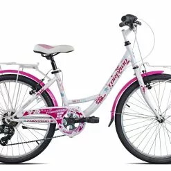 City Bike Torpado Kelly 24 TY300 6V Bianco Fucsia