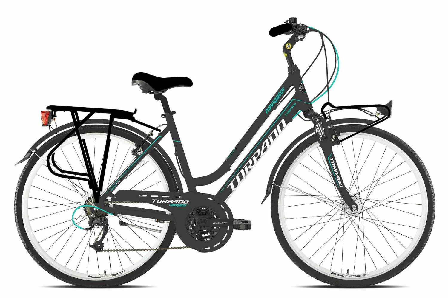 City Bike Torpado Navigator 28 Lady 21V Nero Verde 3 City Bike Torpado Navigator 28 Lady 21V Nero Verde
