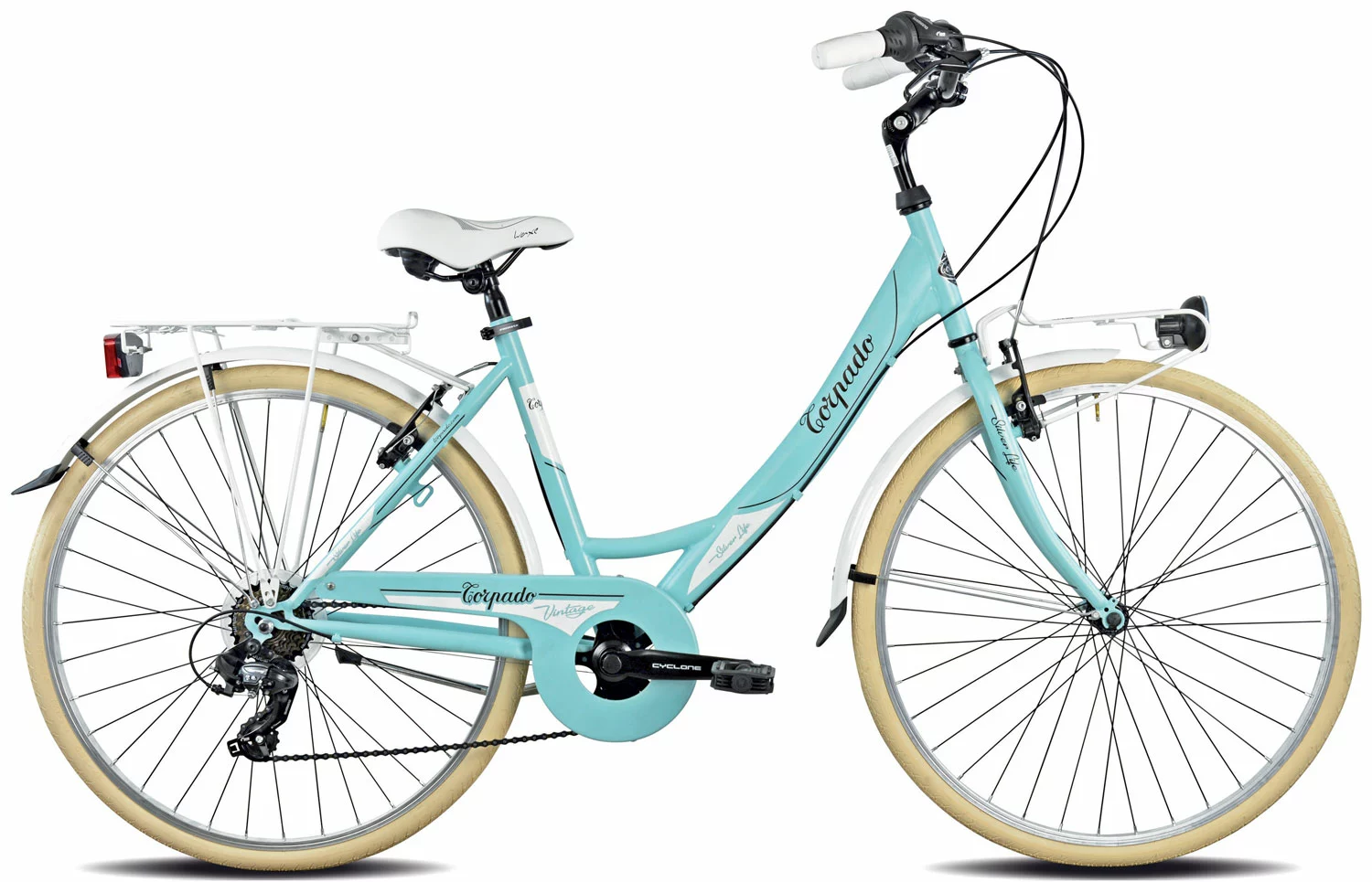 City Bike Torpado Silver Life 26 Donna 6V Aquamarine 3 City Bike Torpado Silver Life 26 Donna 6V Aquamarine