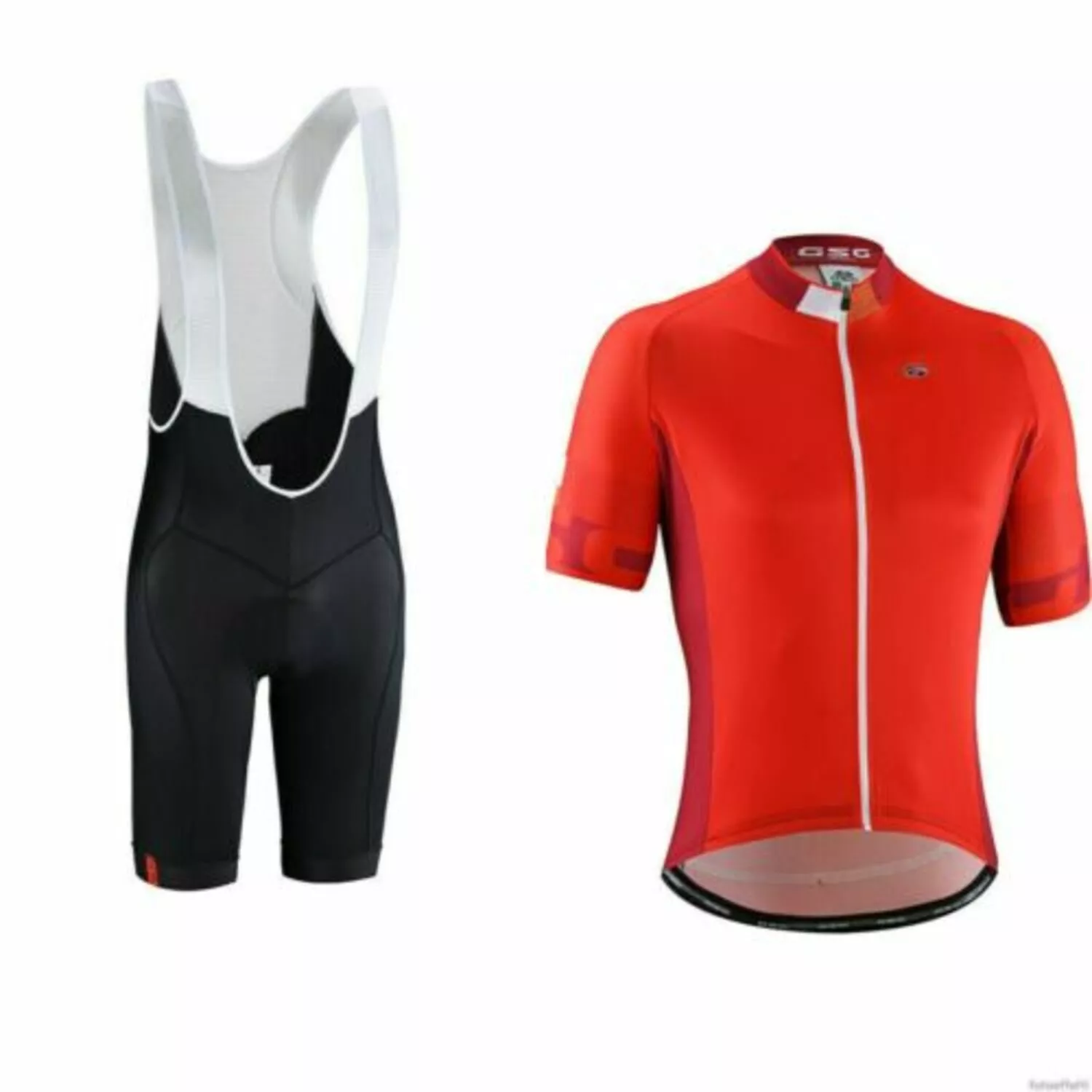 Completo Ciclismo Uomo GSG Pantalone Aurine Maglia Rolle Rosso 3 Completo Ciclismo Uomo GSG Pantalone Aurine Maglia Rolle Rosso