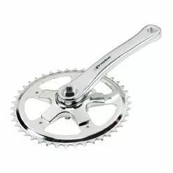 BERNARDI Guarnitura BRN Dx+Sx Pedivelle In Alluminio - Corona In Acciaio Cromata