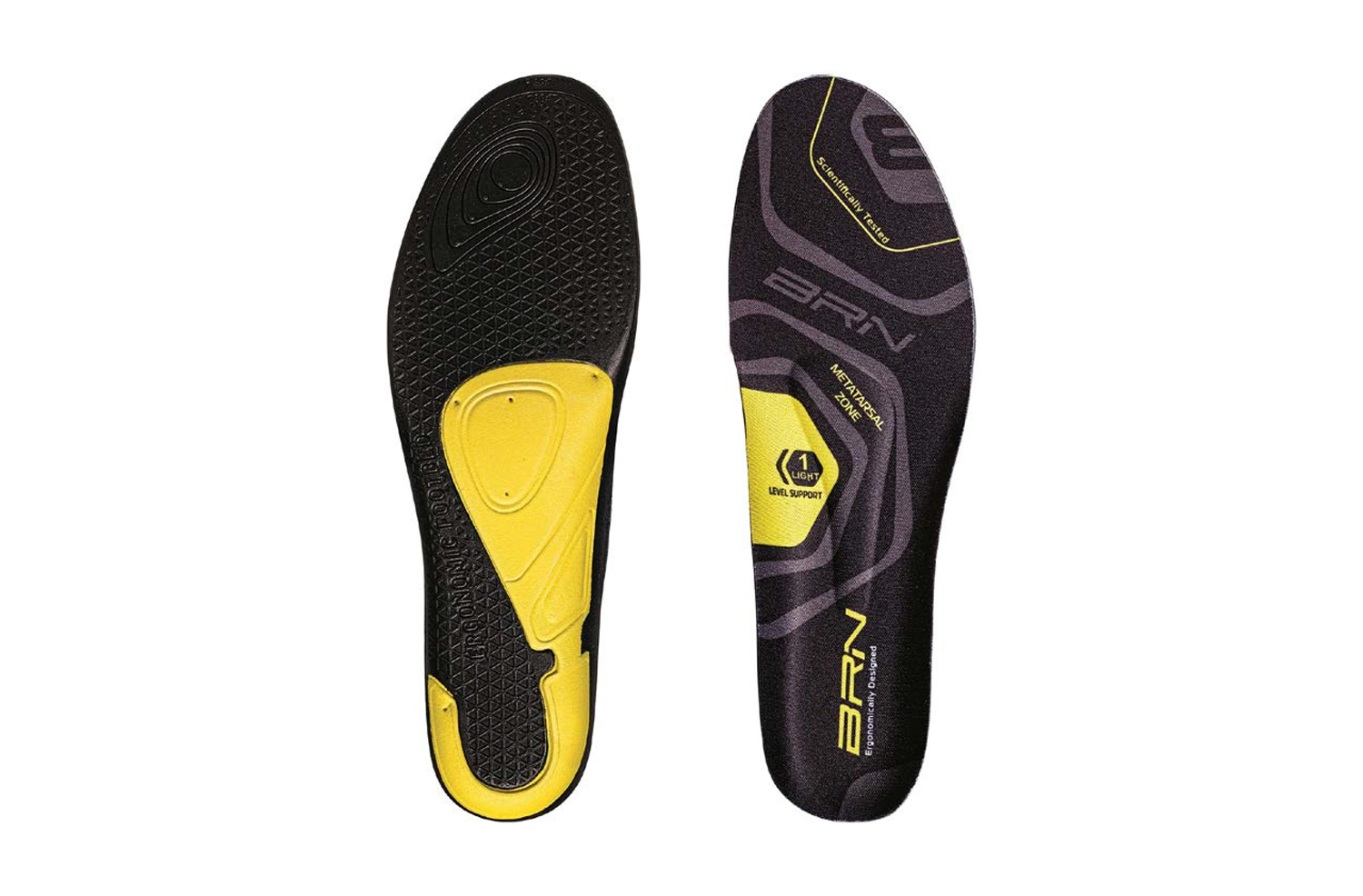 BERNARDI Plantari Scarpe BRN Bici Ergonomico Supporto Leggero Nero Giallo 3 BERNARDI Plantari Scarpe BRN Bici Ergonomico Supporto Leggero Nero Giallo
